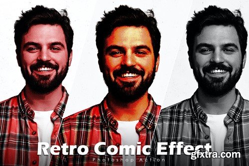 Retro Comic Effect - Photoshop Action UST45SU