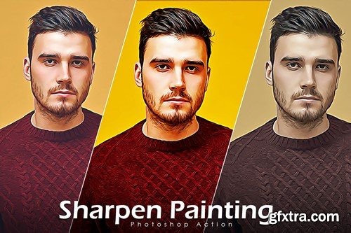 Sharpen Painting Photoshop Action MWK72YJ