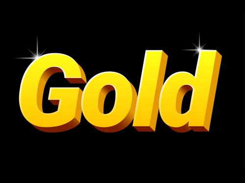 3D Gold Text Effect - 300720664