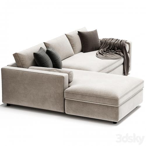 Aris Deep 2 Piece Left Arm Chaise Sectional Sofa