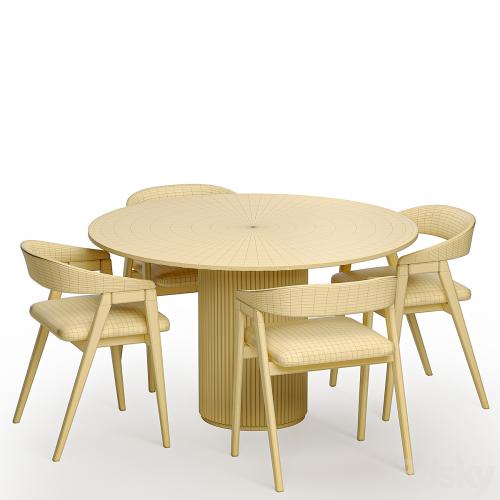 trevor chair with palaise dining table