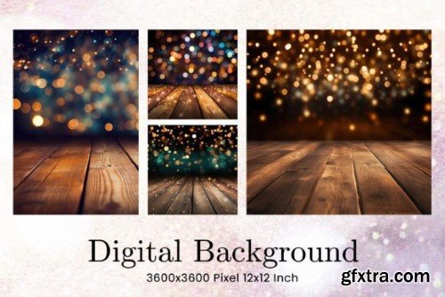 Bokeh Wedding Studio Backdrop Overlays