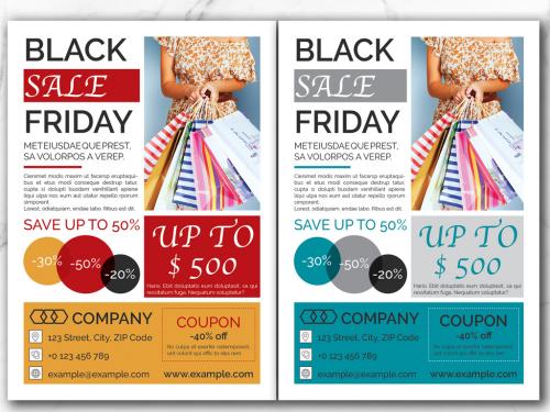 Black Friday Sale Flyer Layout - 300982851