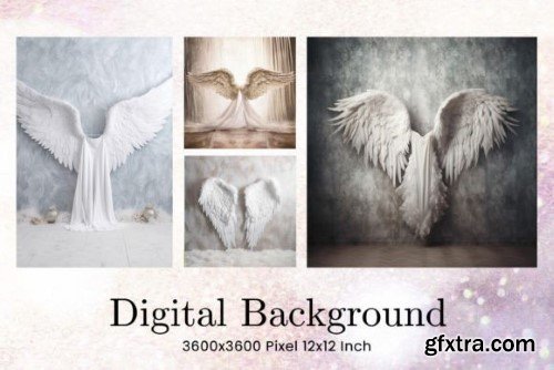 Wings Feather Studio Backdrop Overlays