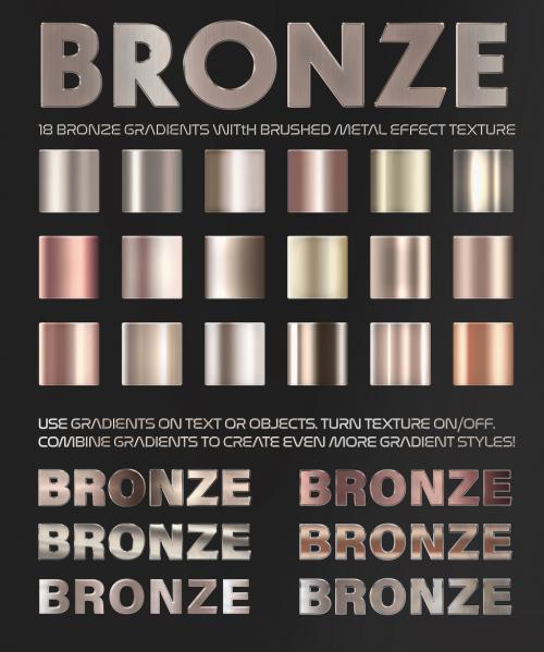 Bronze and Copper Gradient Text Effects - 301005883