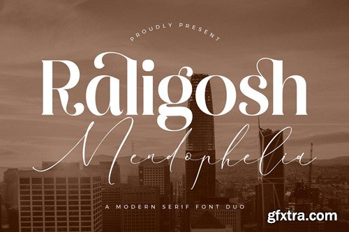 Raligosh Mendophelia Modern Font Duo NGB23A7