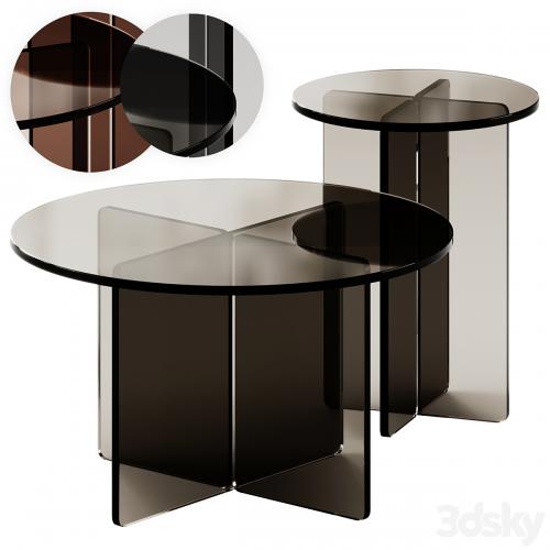 Iris Glass Coffee and Side Tables by Pastill