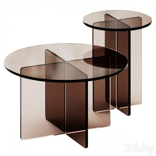 Iris Glass Coffee and Side Tables by Pastill