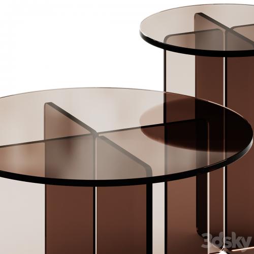 Iris Glass Coffee and Side Tables by Pastill