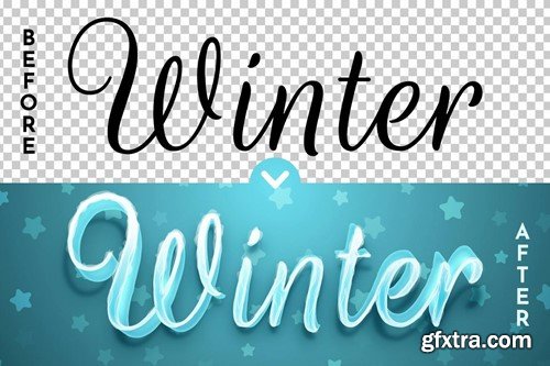 Snowy Winter - Editable Text Effect, Font Style 28PQGY7