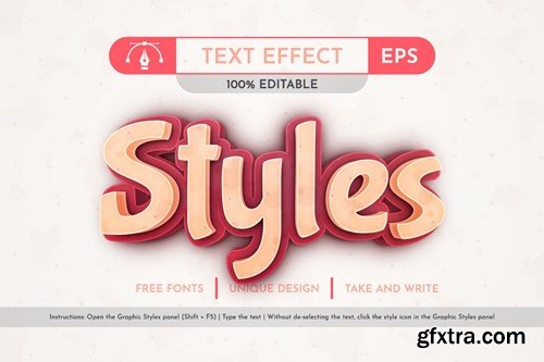 Red Apple - Editable Text Effect, Font Style AR3LHLN