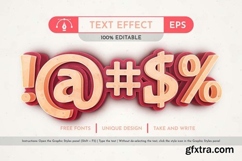 Red Apple - Editable Text Effect, Font Style AR3LHLN