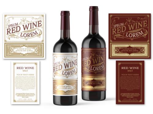 Vintage Wine Label Layout - 301438167