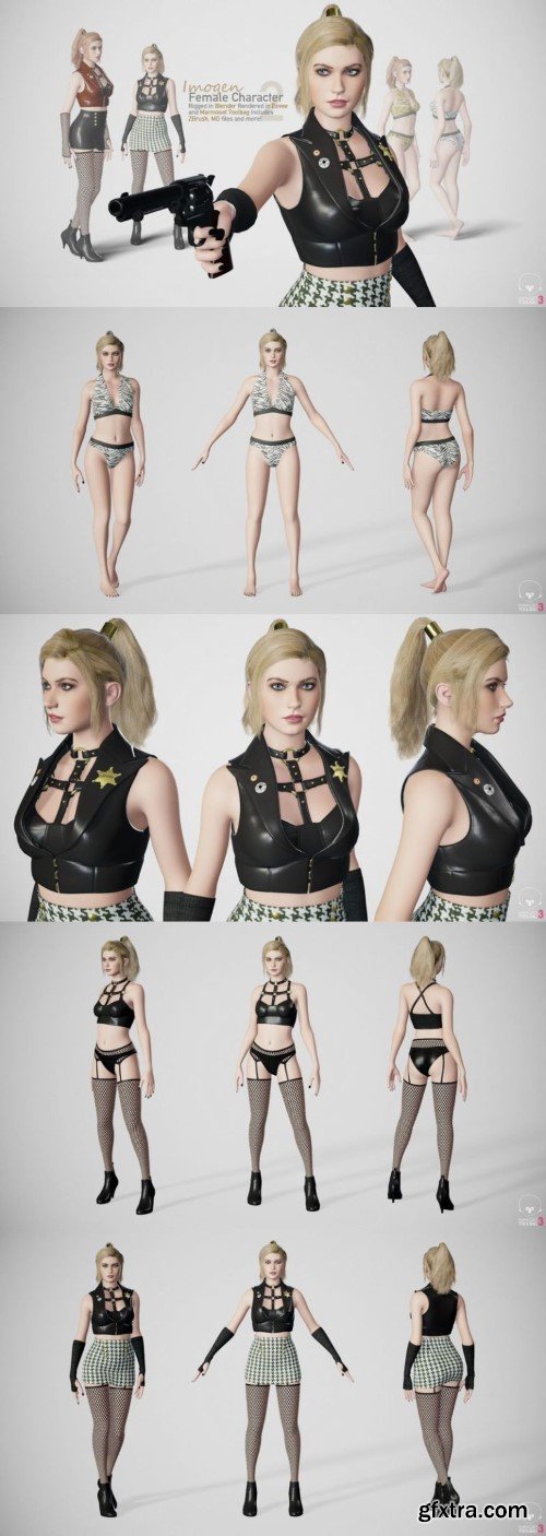 Imogen – Female Character Base Mesh Version 2