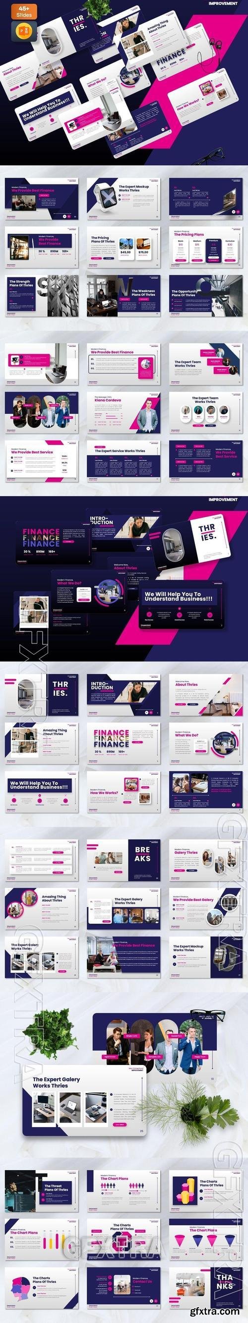 Thries - Finance Powerpoint Templates 7G7JWYE