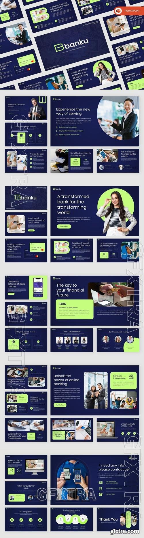 Banku - Banking And Finance PowerPoint Template H3387LC