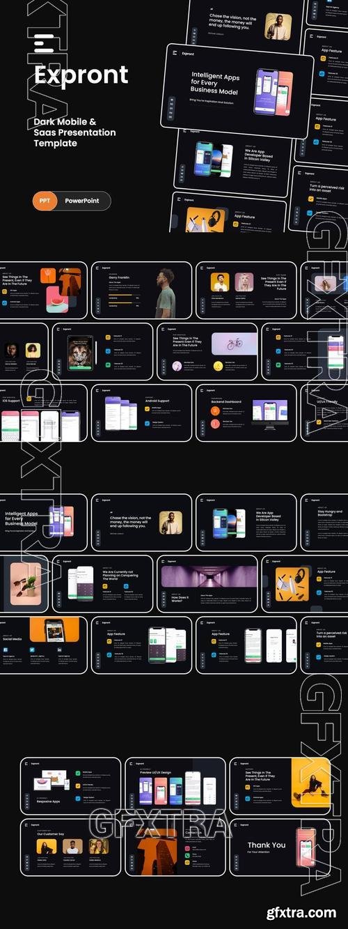 Expront - Mobile App & SAAS PowerPoint Template CL6289N