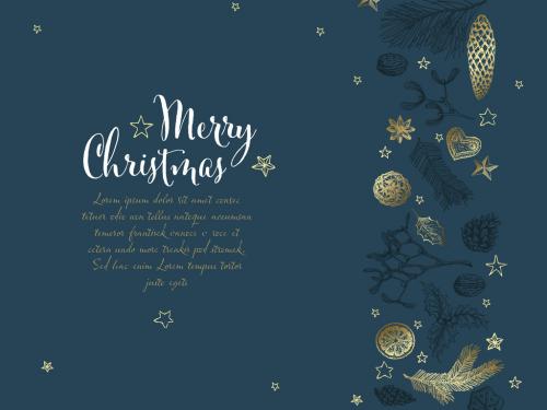 Christmas Flyer Layout with Handdrawn Elements - 301445398