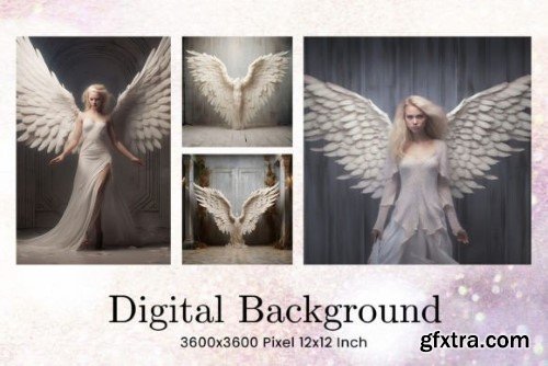 Wings Feather Studio Backdrop Overlays