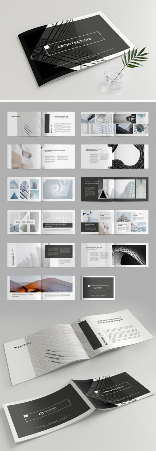 Brochure Layout with Gray Accents - 302241086