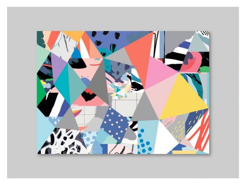 Modern Poster Layout of Abstract Colorful Shapes - 302251702