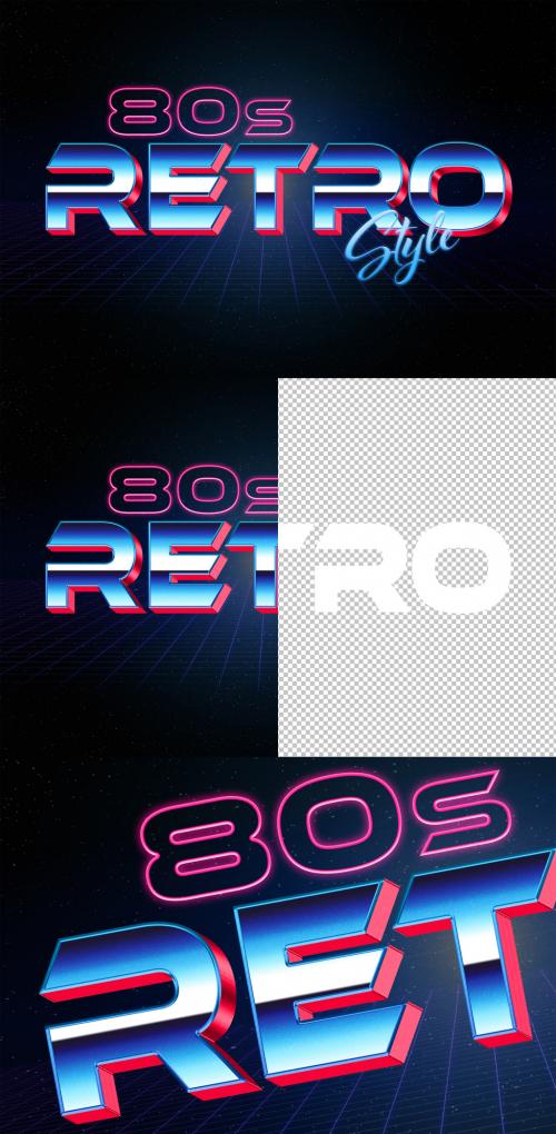 3D 80S-Style Retro Text Effect - 302254751