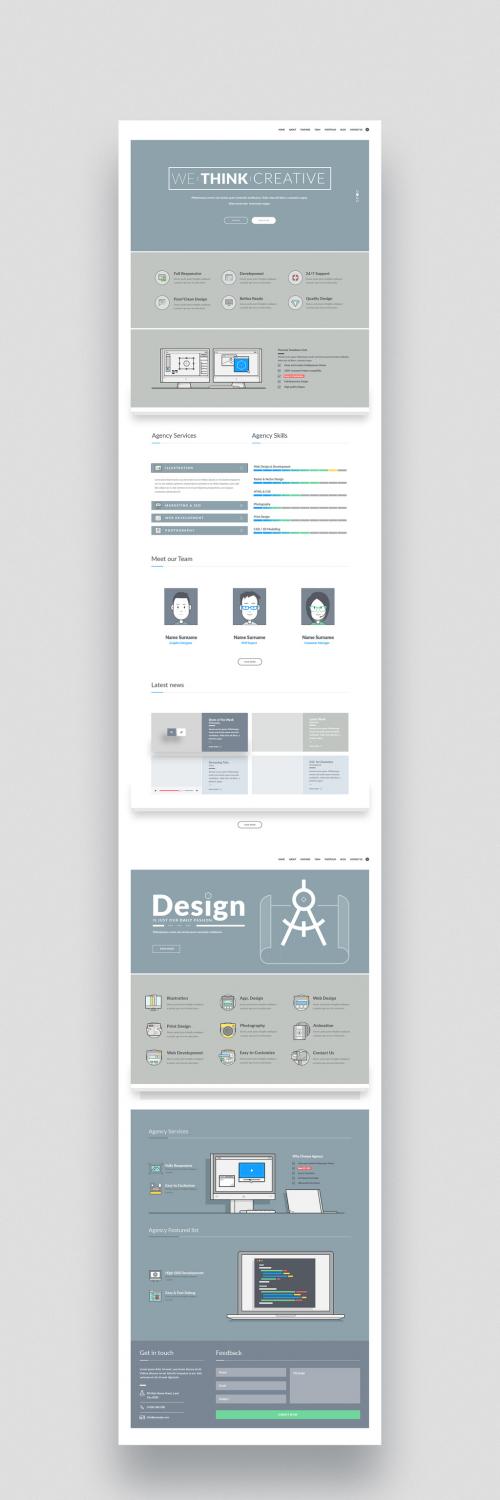 Simple Company Website Layout - 302518544