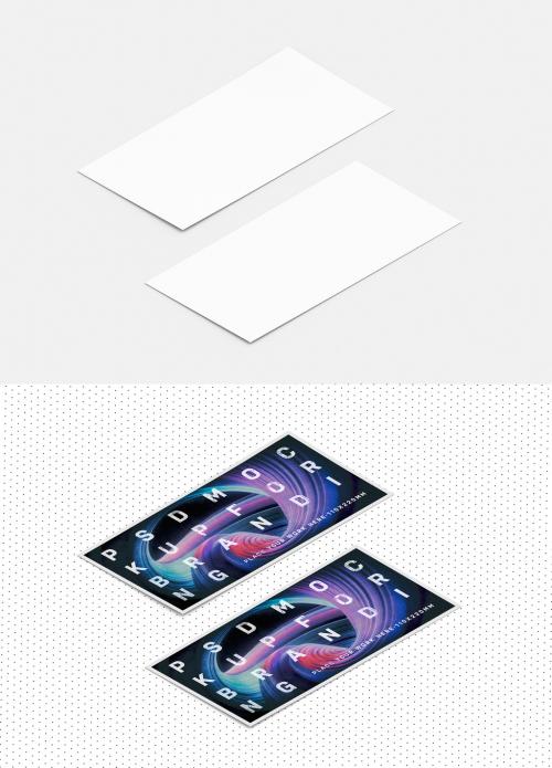 Two Horizontal Isometric Flyers Mockup - 302947064