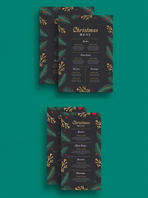 Christmas Themed Menu Layout - 302949704