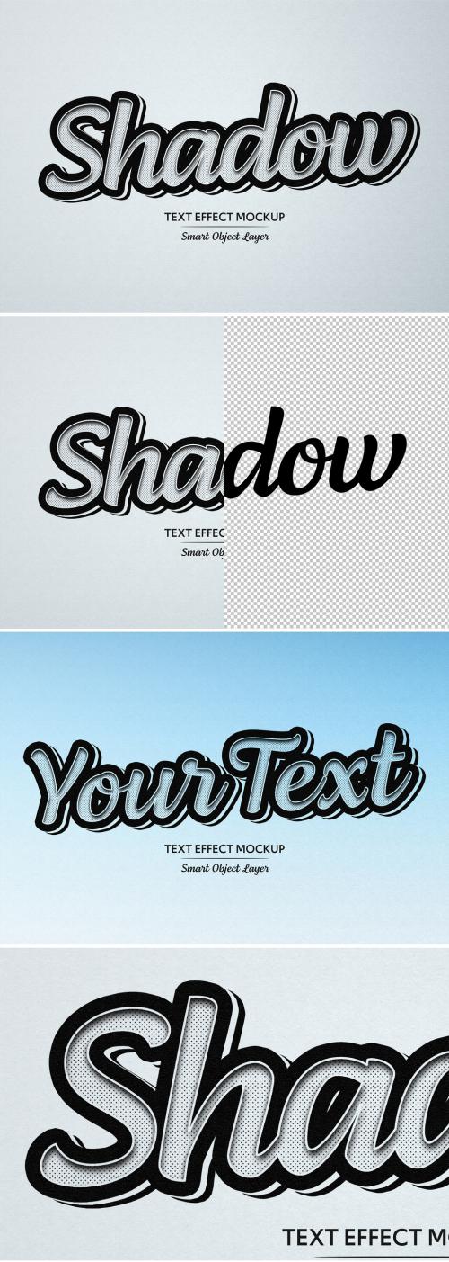 Black Pop Art Shadow Text Effect - 302985863