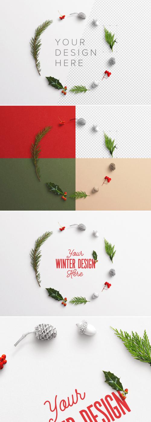 Winter Frame Nature Mockup - 302989312