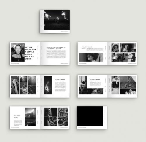 Black and White Portfolio Layout - 303609480