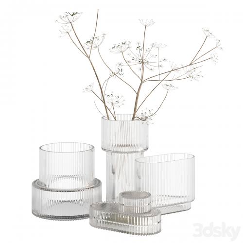 Ripple Fluted Glass Vases HnM Home