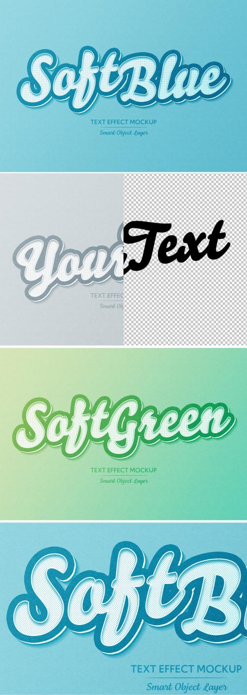 Soft Blue text Effect with Dots - 303667911