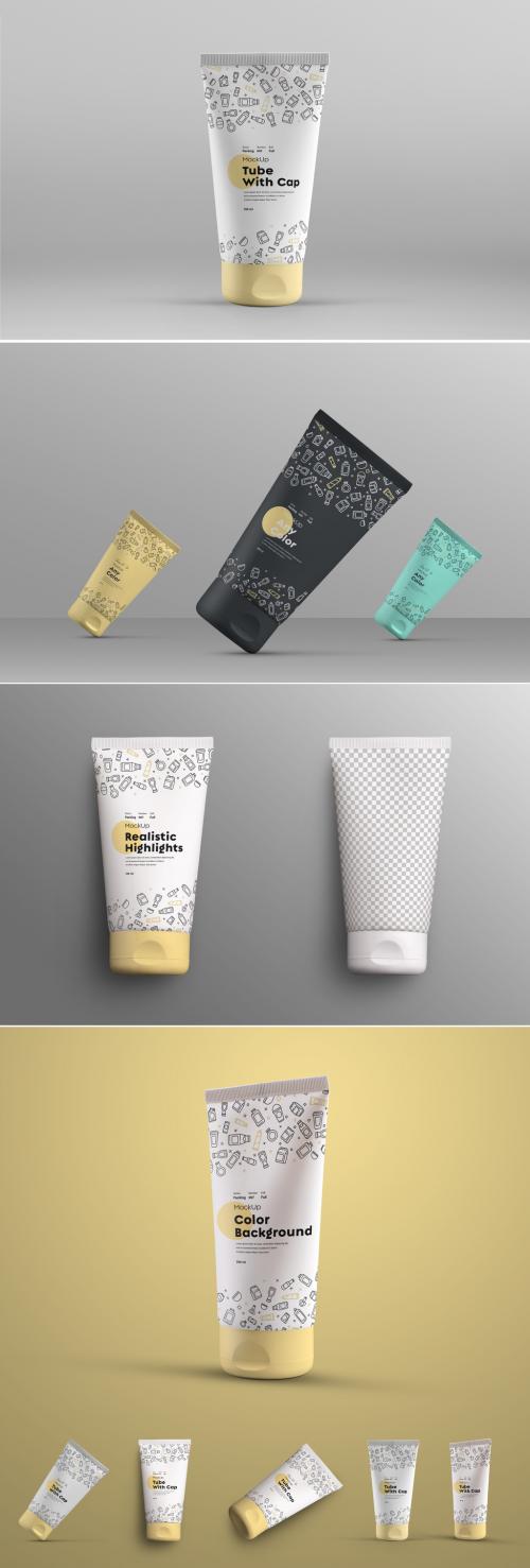 5 Wide Plastic Tube Mockups - 303888069