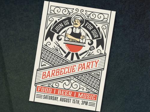 Barbecue Party Invite Layout - 303894818