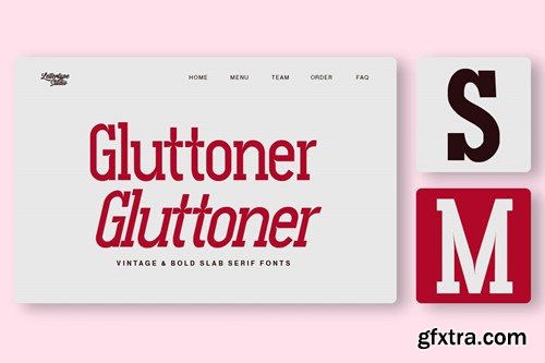 Gluttoner Inktrap Vintage & Bold Serif Font 3J6T7QB