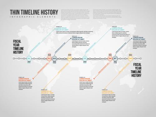 Thin Timeline History Infographic - 304137210