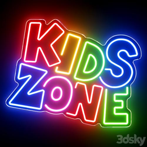 Kids Zone Neon Sign