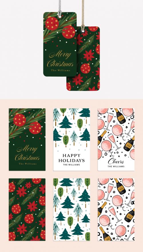 Holiday Gift Tags Layout Set - 304198098