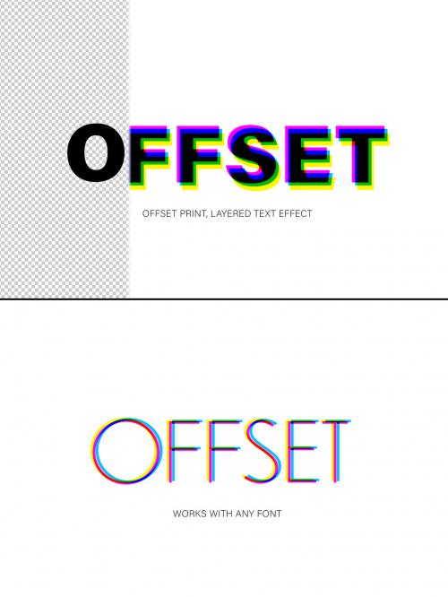 Offset Color Text Effect - 304474883