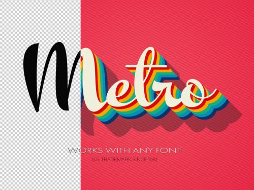 Retro Colorful Text Effect - 304475328
