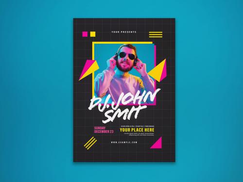 Music Party Themed Graphic Flyer Layout - 304801375