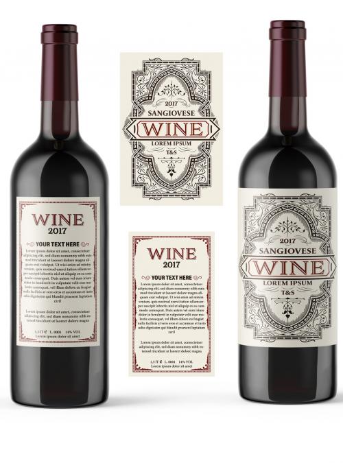 Vintage Wine Label Layout - 305736038