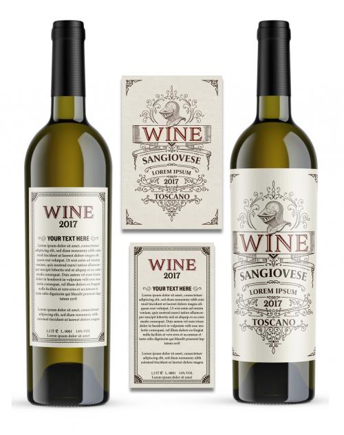 Vintage Wine Label Layout - 305736050