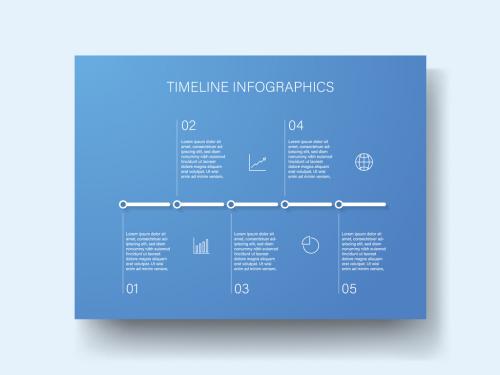 Blue Timeline Infographic Layout - 305754182