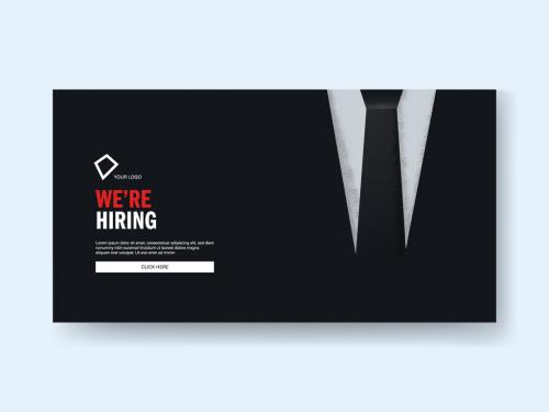 Hiring Call Layout with Retro Suit - 305754295