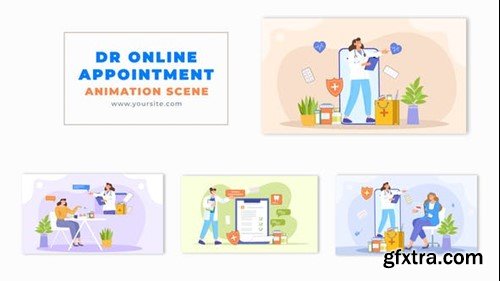 Videohive Online Doctor Appointment and Consultation Animation Scene 49459596