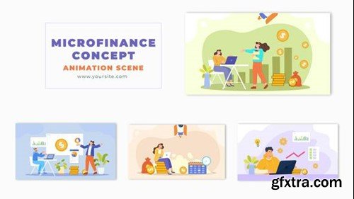 Videohive Flat 2D Design Financial Growth Analytics Animation Scene 49459750