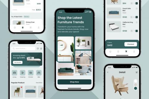 DecoX - Furniture Mobile App UI Kit